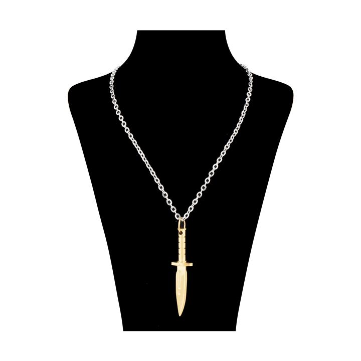 گردنبند مردانه گالری شمرون مدل چاقو کد 472G0